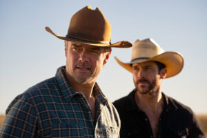 RANSOM CANYON SEASON 2. (L to R) Josh Duhamel as Staten and Jack Schumacher as Yancy in Episode 202 of Ransom Canyon Season 2. Cr. Jeff Neumann/Netflix © 2025